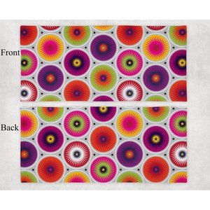 Women's Lime Purple Orange Geometrical Design Handpressed Fitness Sport Headband